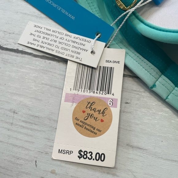 BLEU Rod Beattie Women's bikini top Stretch Push-Up Twist Front Fixed Cups 6 - Picture 7 of 8